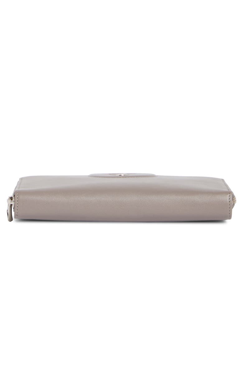 Longchamp Le Pilage Cuir Large Zip Wallet, Alternate, color, Pebble