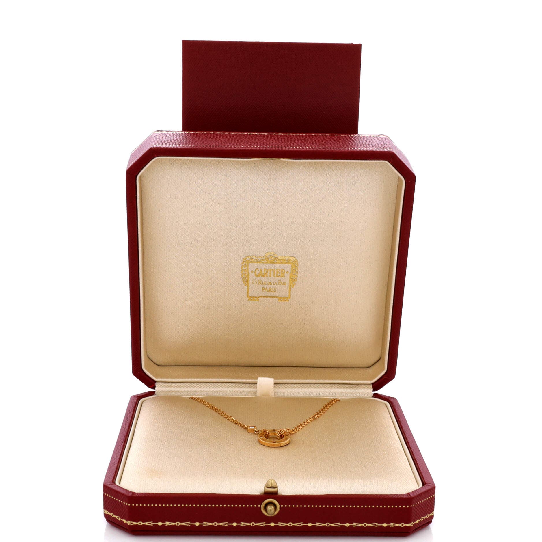 2 Diamonds Love Pendant Necklace 18K Yellow Gold and Diamonds, Alternate, color, Metallic Gold