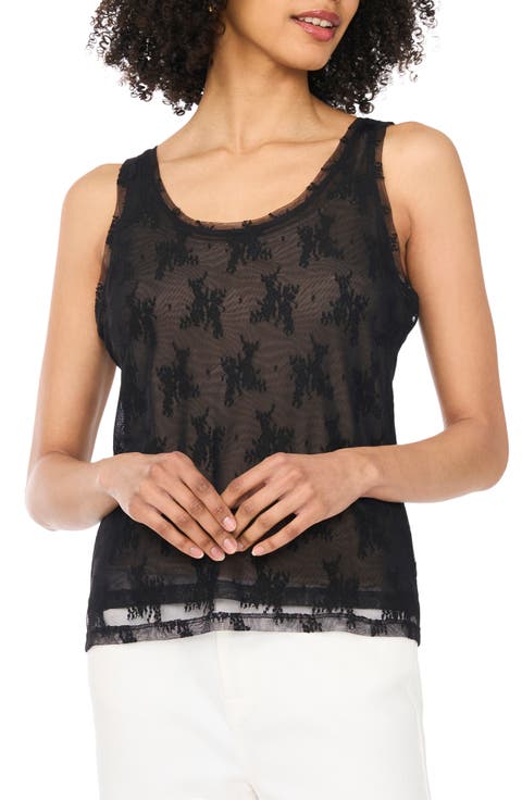 Mesh Lined Lace Tank