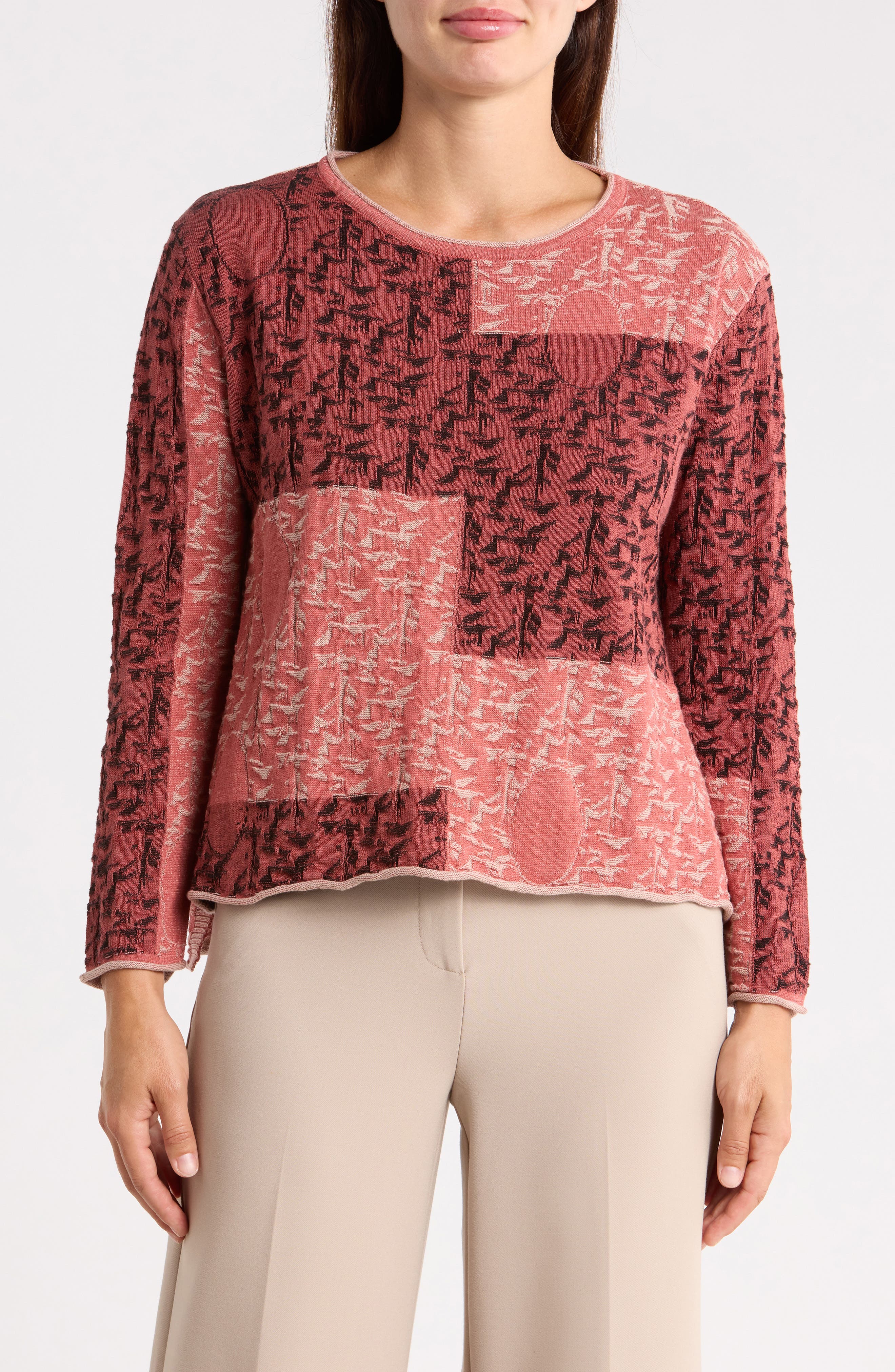 Printed Crewneck Sweater