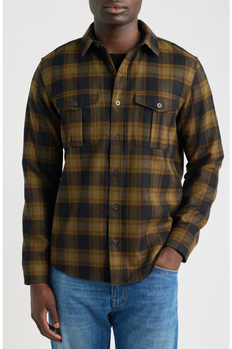 Scout Wool Shirt, Alternate, color, OLIVE/ BLACK CHECK