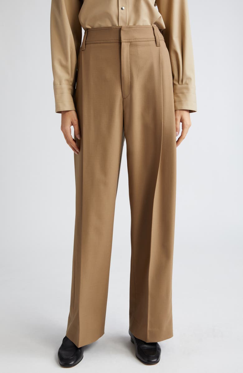 Maria McManus Pleat Front Organic Cotton Trousers, Main, color, 