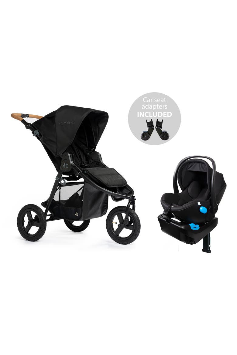 Indie Stroller & Clek Liing Railroad Ziip Travel System Car Seat Set, Alternate, color, BLACK