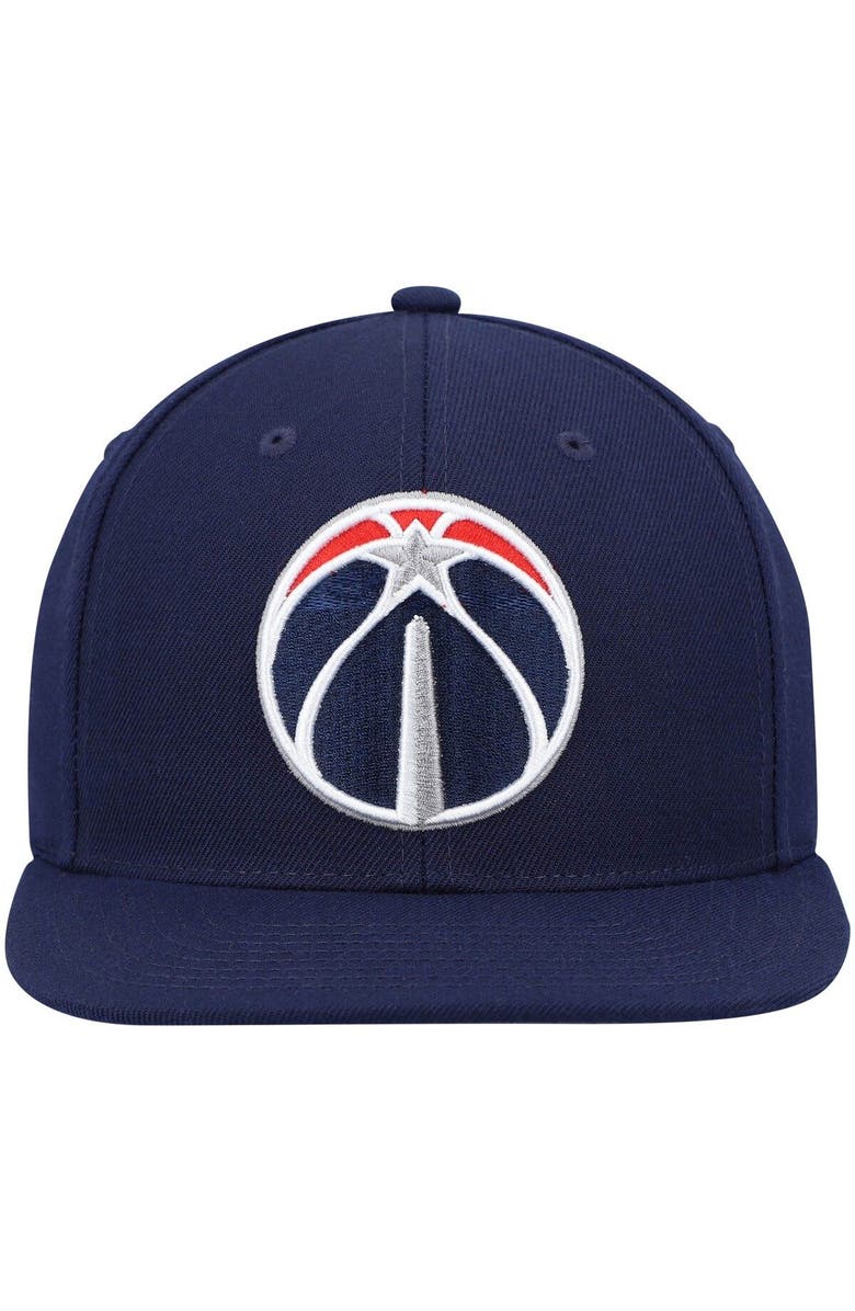 Mitchell & Ness Men's Mitchell & Ness Navy Washington Wizards Ground 2.0 Snapback Hat, Alternate, color, Navy