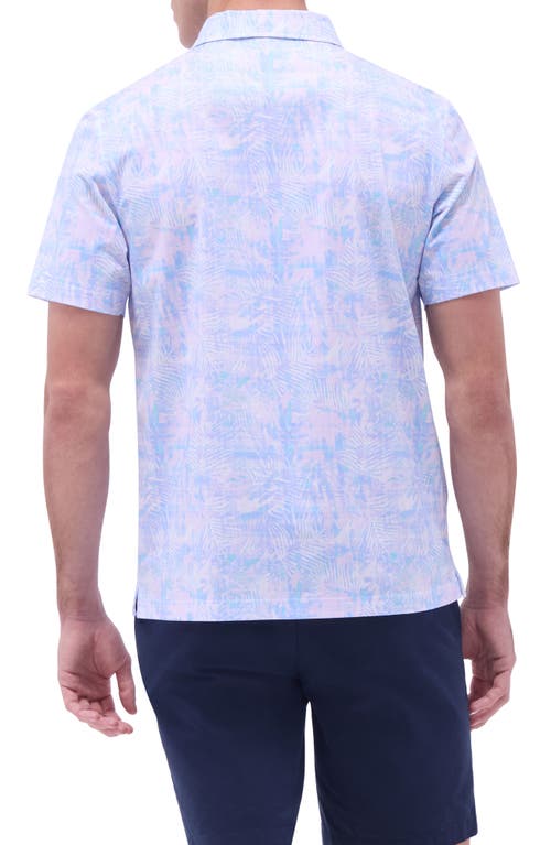 Bugatchi Victor Ooohcotton® Leaf Print Polo In Pink