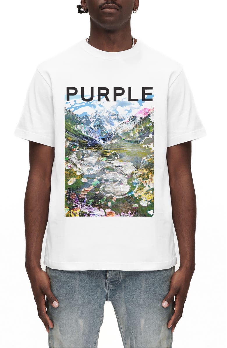 PURPLE BRAND Textured Graphic T-Shirt, Main, color, 