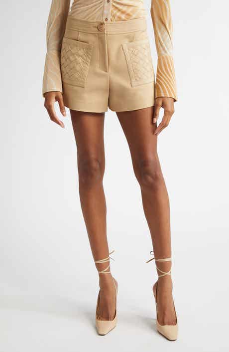 Ramy Brook Tamika Woven Patch Pocket Cotton Blend Shorts