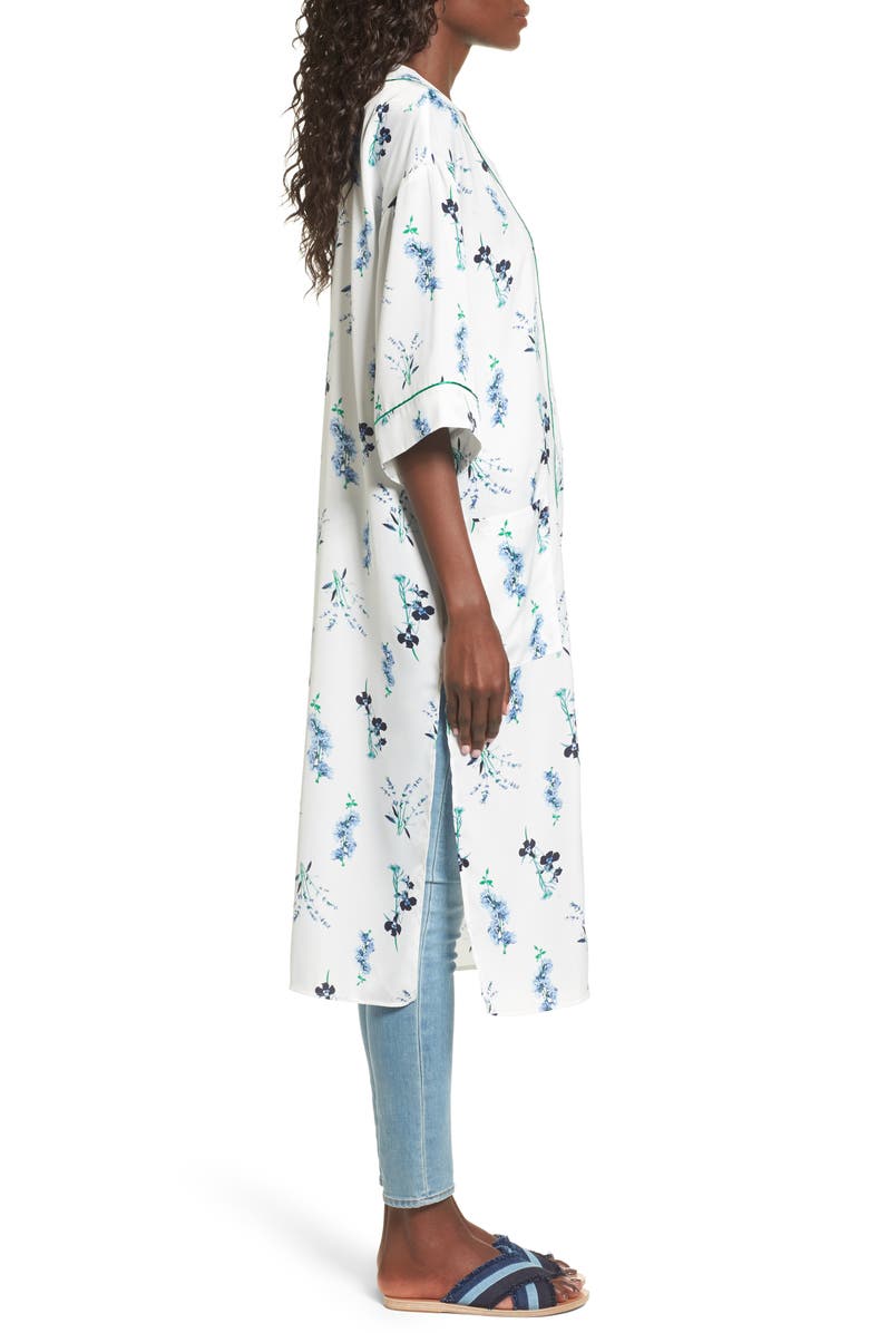 Vigoss Floral Print Duster Kimono, Alternate, color, 