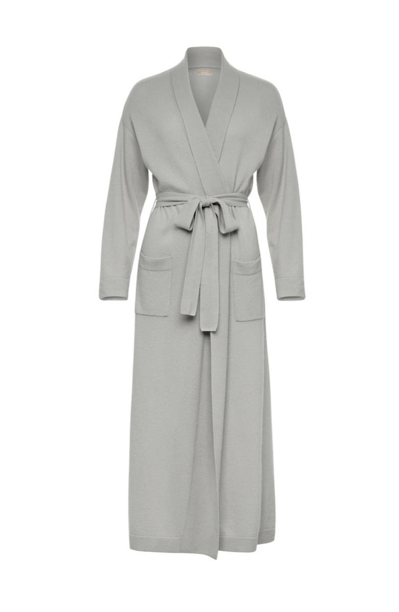 KIP Pure Cashmere Long Robe, Alternate, color, Dove Grey