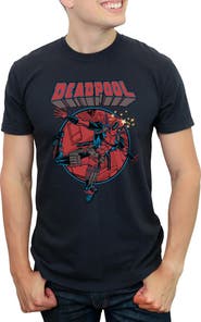 Marvel: Deadpool Men's Marvel Deadpool Falling Hero Graphic T-Shirt
