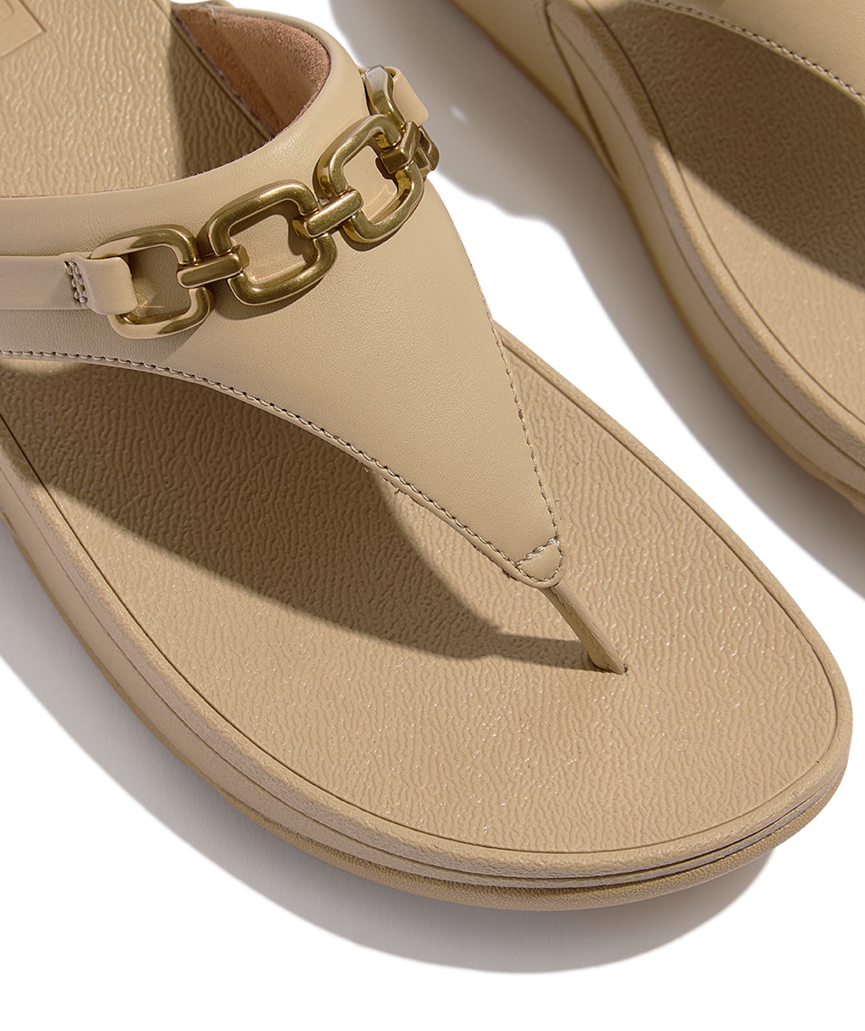 FitFlop Lulu Square Chain Sandal, Alternate, color, Cappuccino