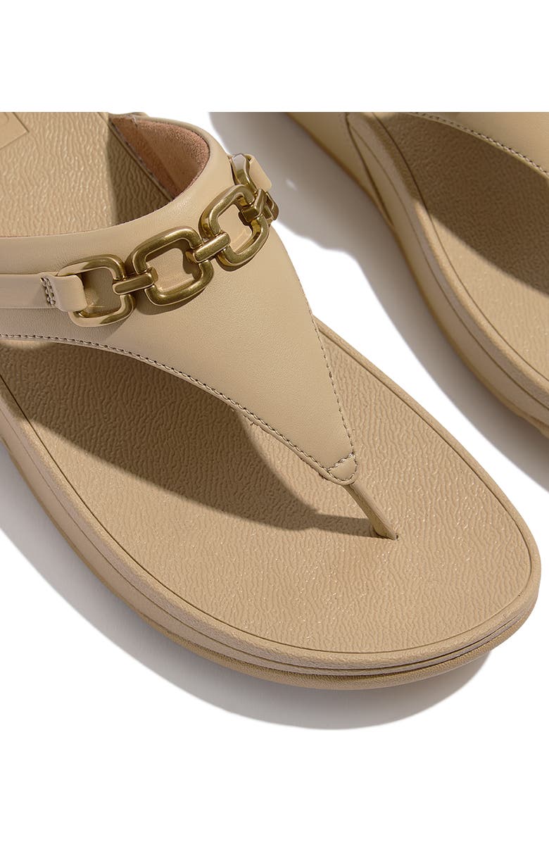 FitFlop Lulu Square Chain Sandal, Alternate, color, Cappuccino