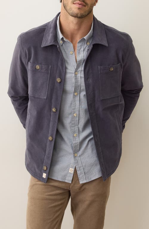 Marine Layer Max Moleskin Overshirt In Blue