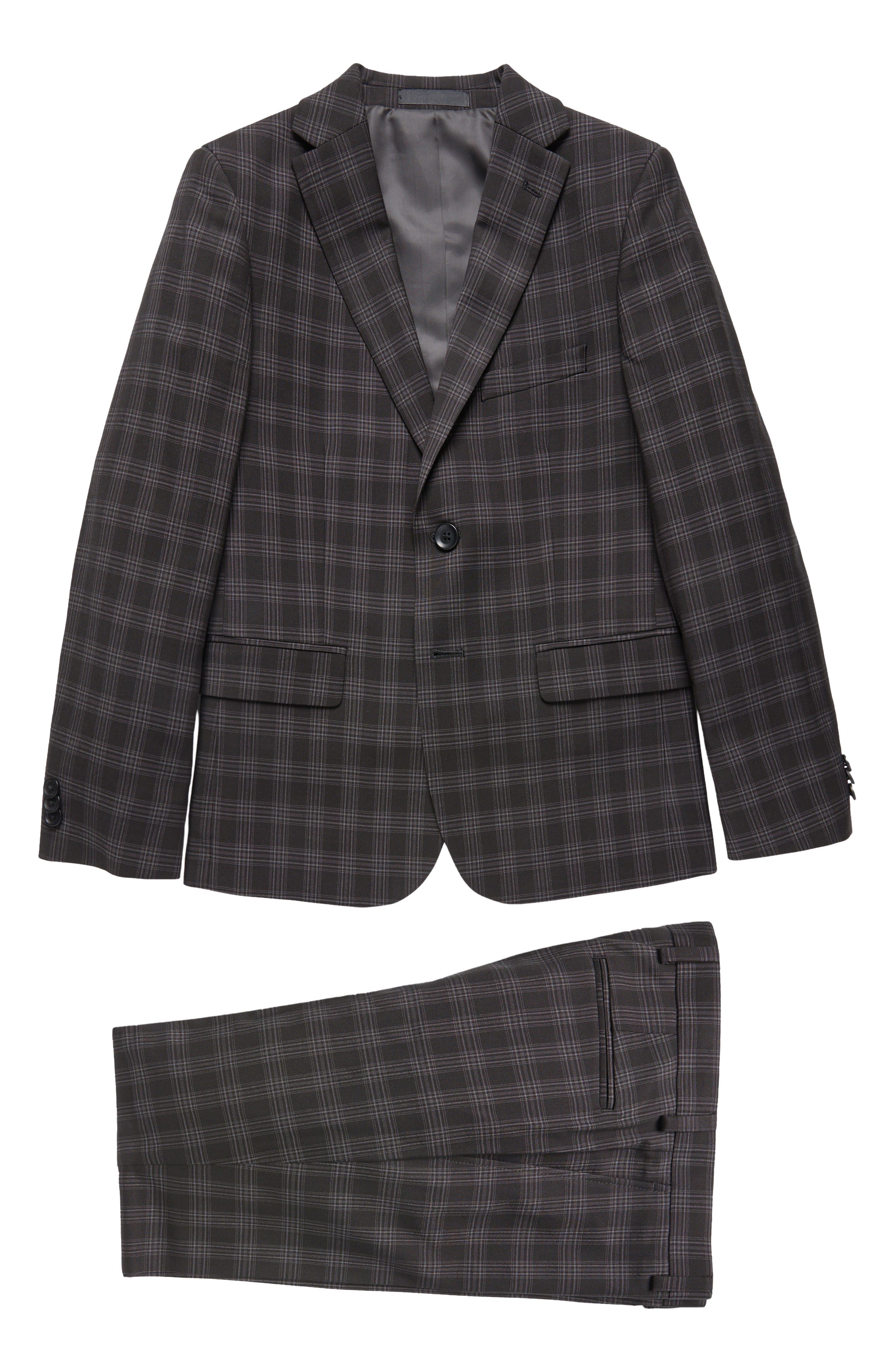 Kenneth Cole Kids' Plaid Suit Jacket & Pants Set