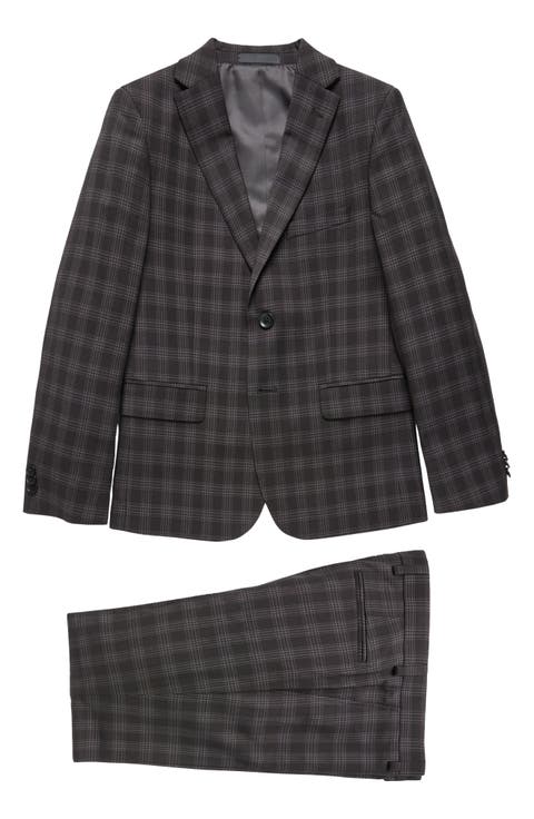 Kids' Plaid Suit Jacket & Pants Set (Big Kid)
