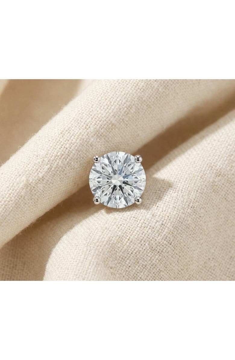 Bliss Diamond 1/2 - 2 Ct Single Diamond Stud in 14k Gold One Earring Lab Grown, Alternate, color, White Gold - 2Ct