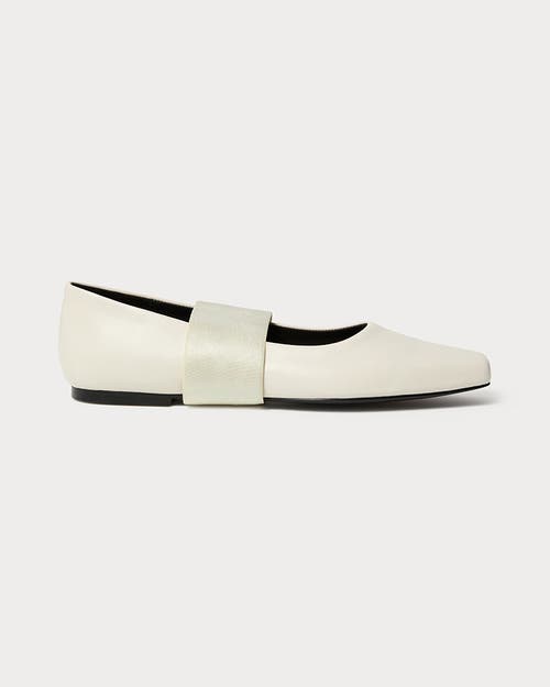 Weworewhat Strap Ballet Flat In Ivory