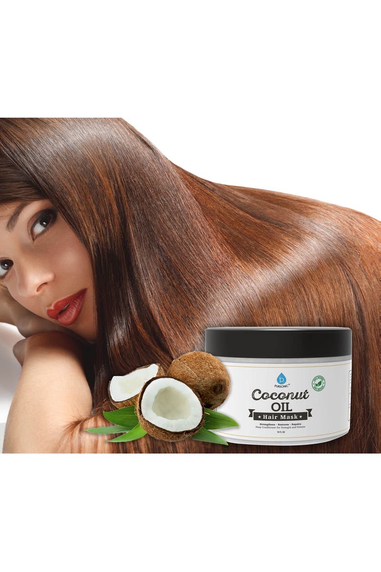 100% Natural Coconut Oil Hair Mask 10 Oz, Alternate, color, Multicolor