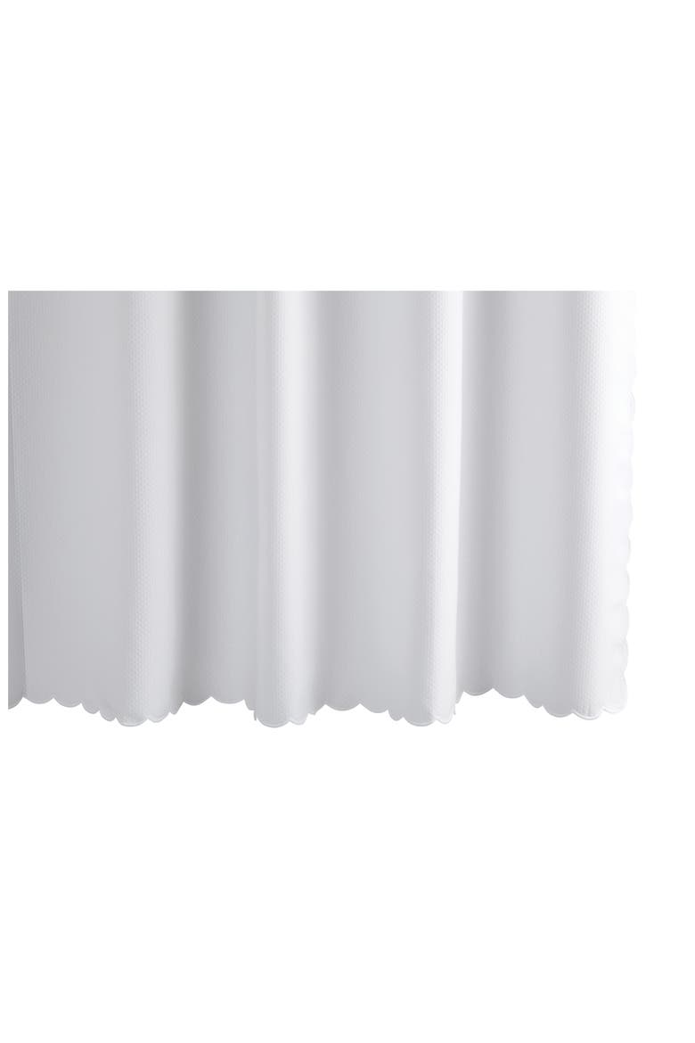 Diamond Piqué Shower Curtain, Main, color, WHITE