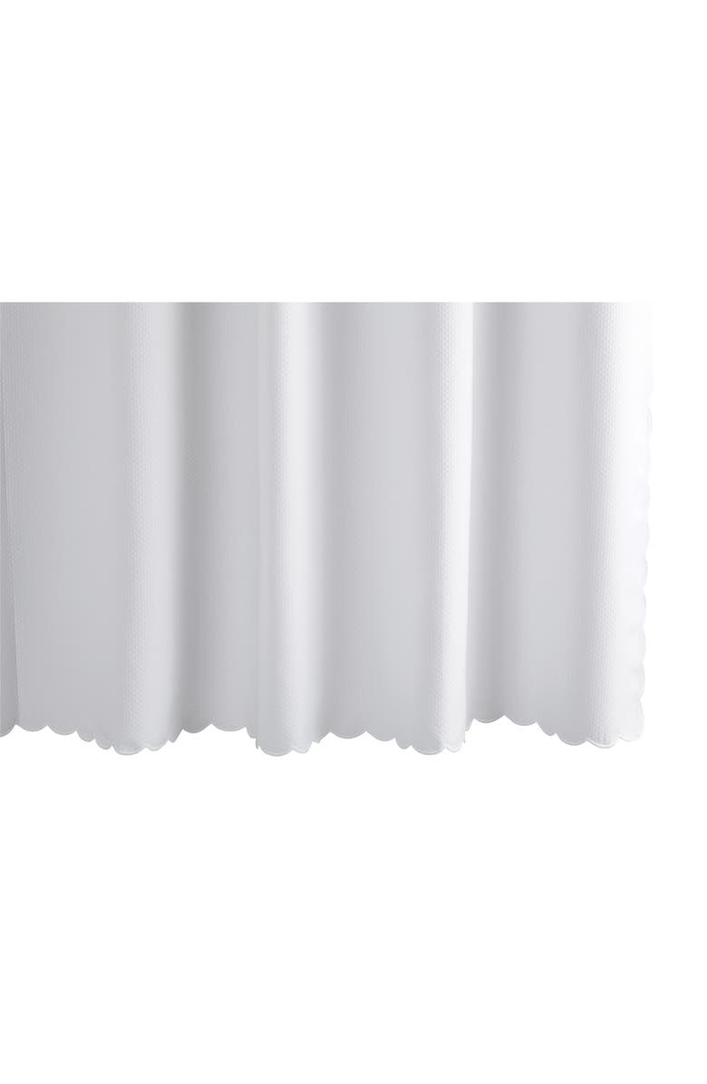 Matouk Diamond Piqué Shower Curtain, Main, color, White
