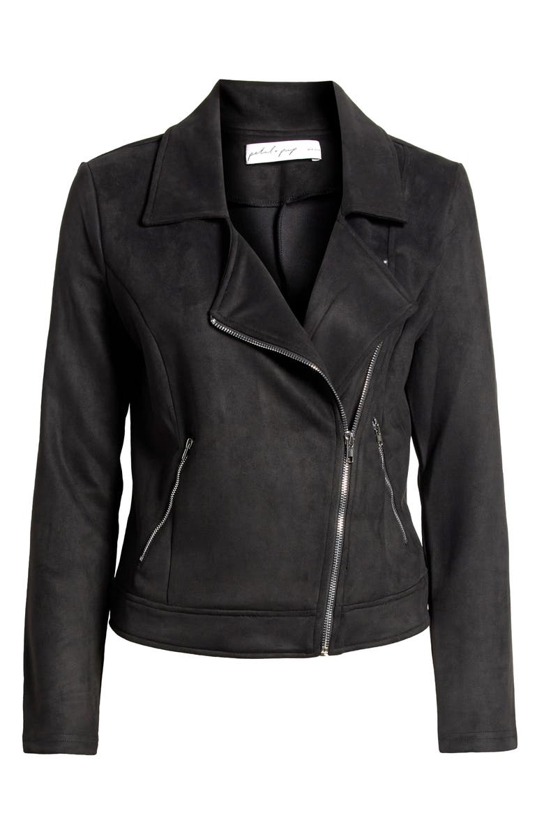 Petal & Pup Spencer Faux Suede Jacket, Alternate, color, Black
