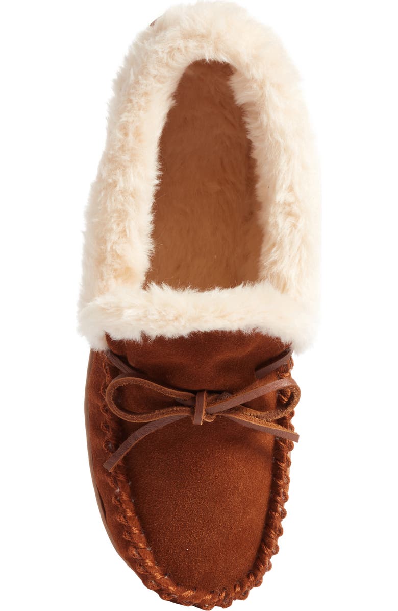 J.Crew Lodge Faux Shearling Moc Slipper, Alternate, color,