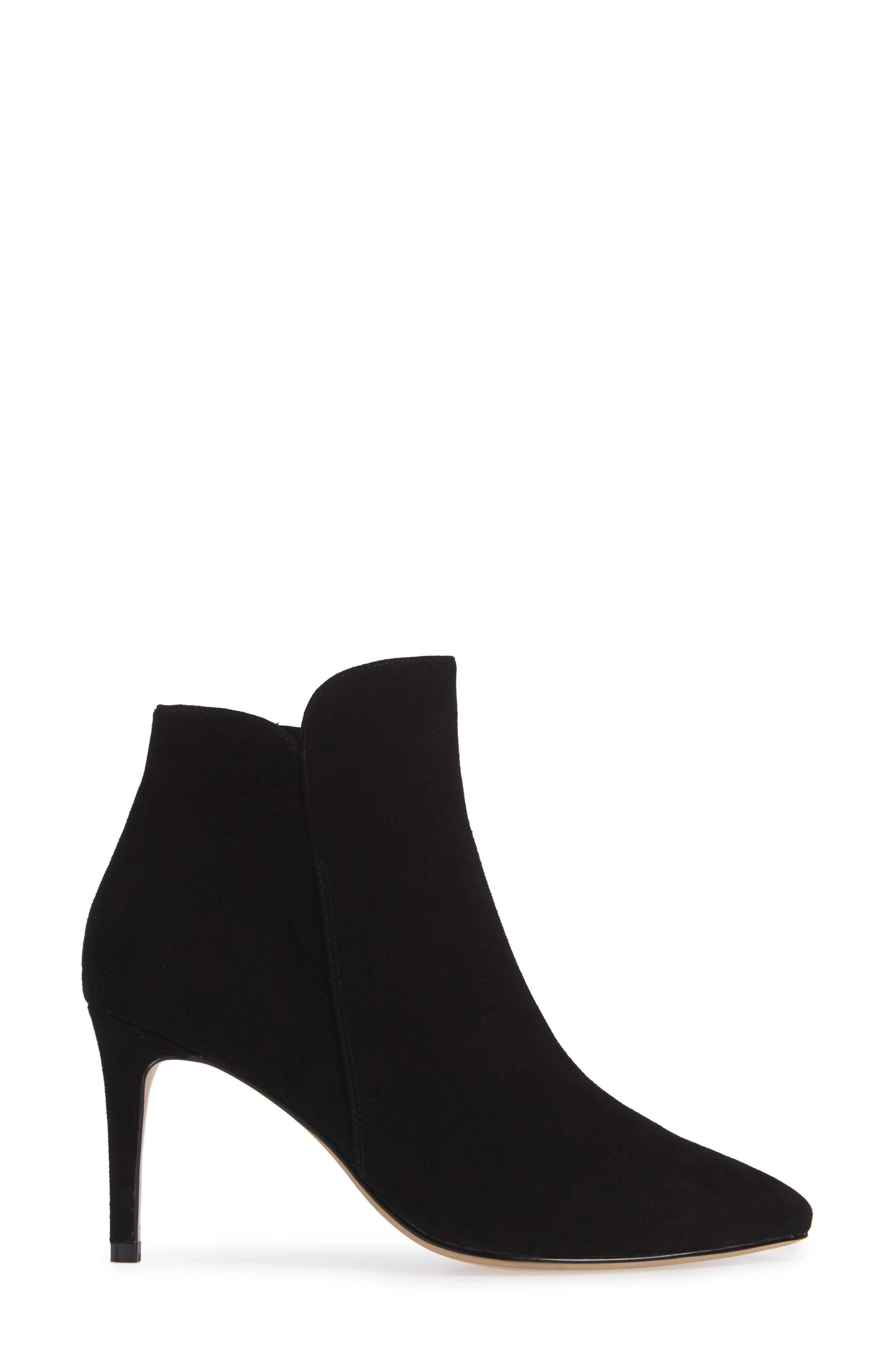 x Atlantic-Pacific Mariella Pointy Toe Bootie, Alternate, color, BLACK SUEDE