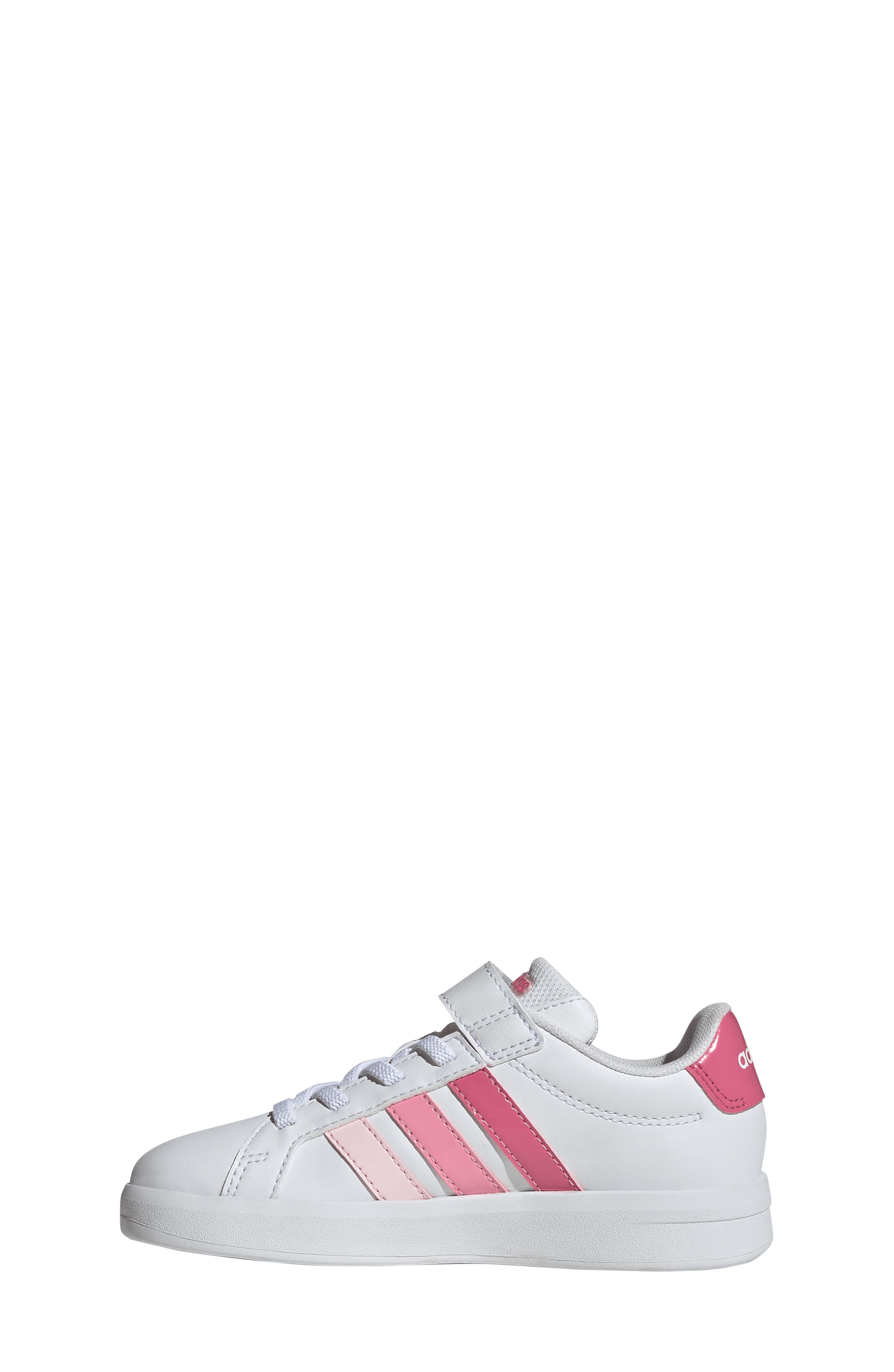adidas Kids' Grand Court 3-0 Sneaker, Alternate, color, White/ Pink Fusion/ Bliss Pink