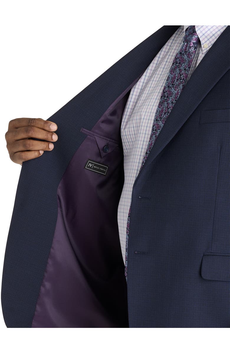 JV Reflex Big & Tall Mini Neat Suit Jacket, Alternate, color, Navy