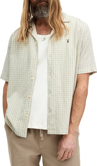 Selenite Seersucker Camp Shirt