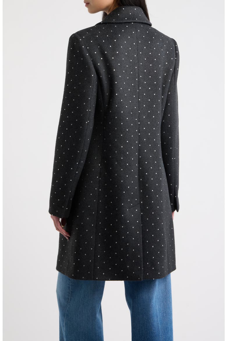 Sparkle Reefer Coat, Alternate, color, CHARCOAL