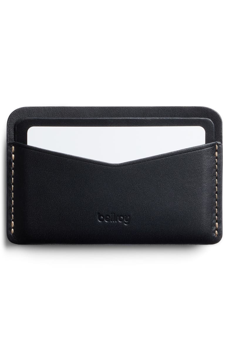 Bellroy Leather RFID Card Case, Alternate, color, Black
