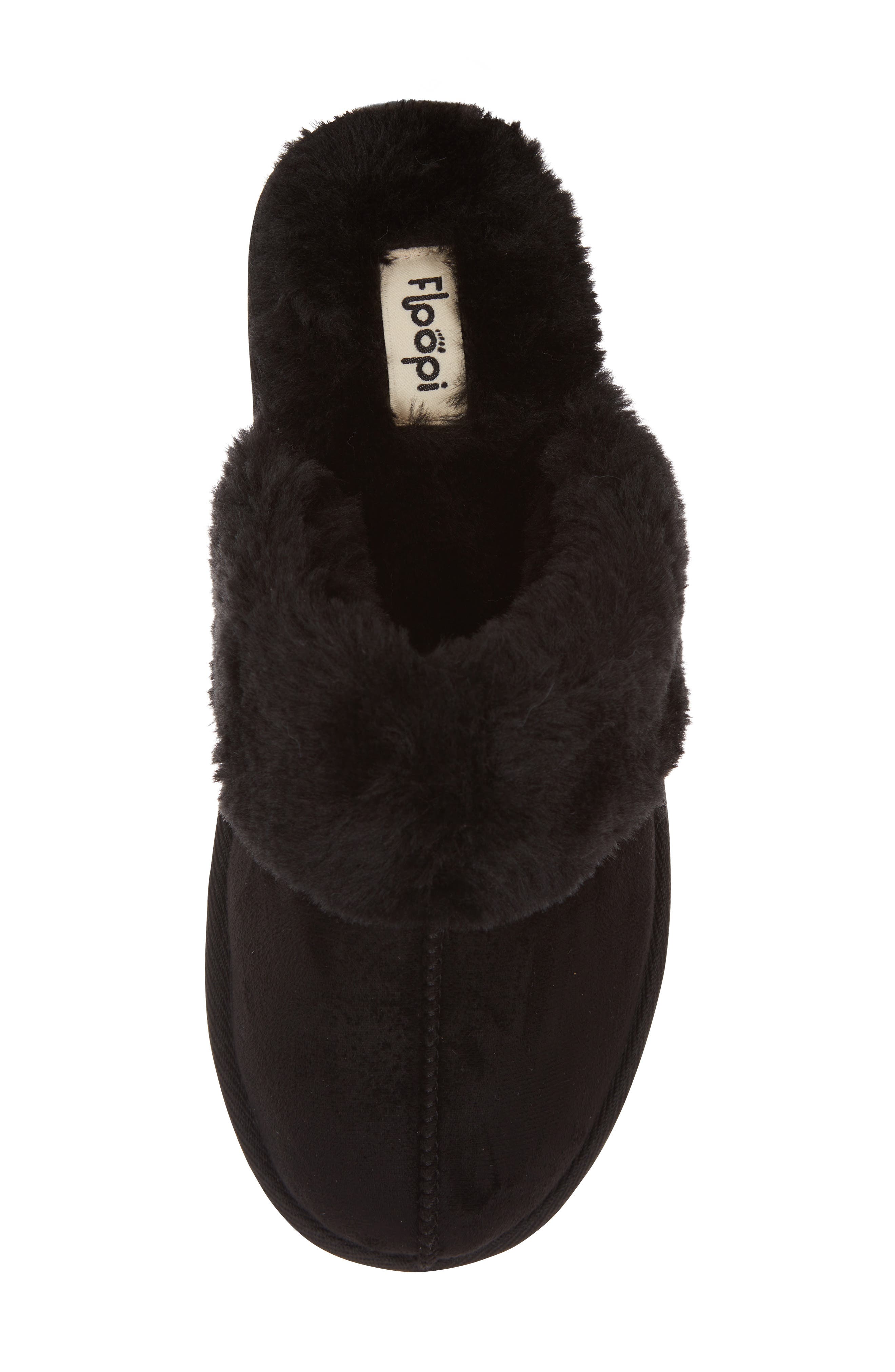 FLOOPI Faux Suede Faux Fur Lined Slipper, Alternate, color, 