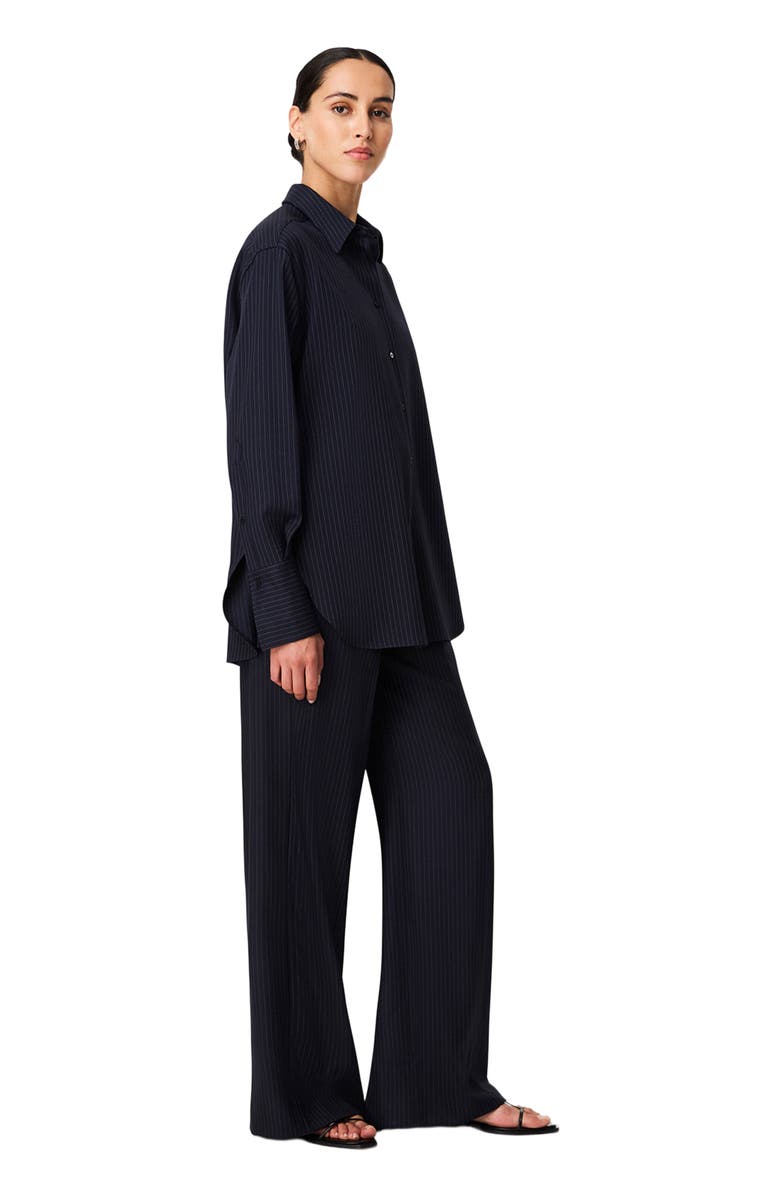 Another Tomorrow Relaxed Shirt, Alternate, color, Navy/Chalk