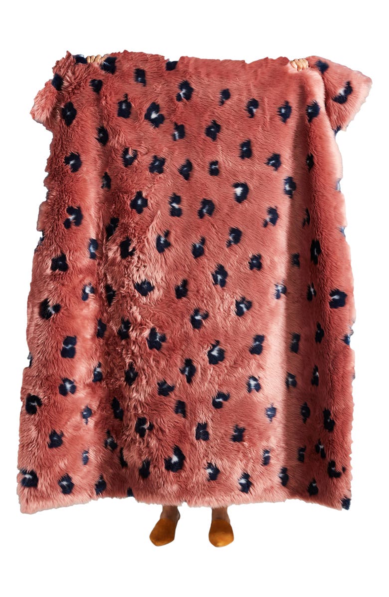 Anthropologie Home Anthropologie Dalia Faux Fur Throw Blanket, Alternate, color, 