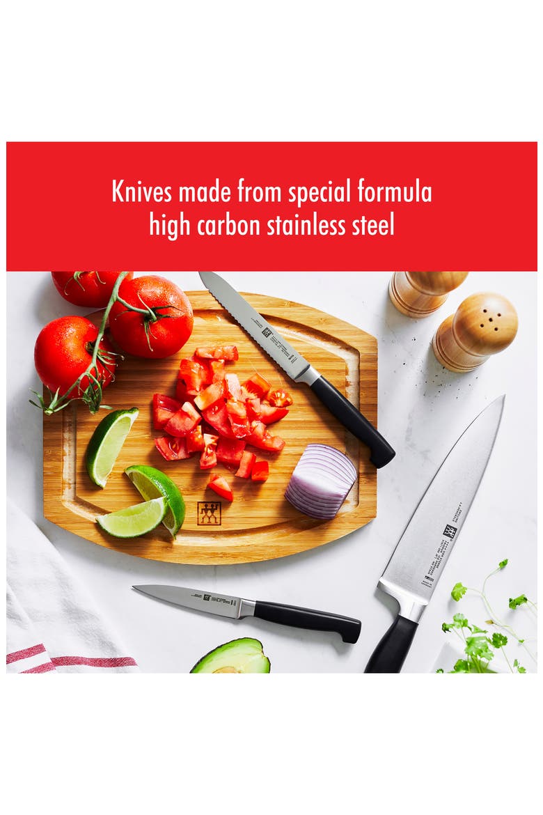 Four Star 12-Piece Knife Block Set, Alternate, color, STAINLESS STEEL