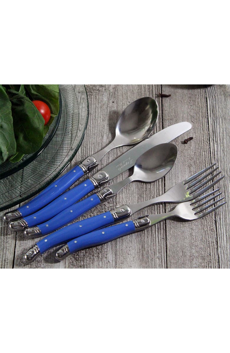 FRENCH HOME 20-Piece Laguiole French Blue Flatware Set, Alternate, color, Blue