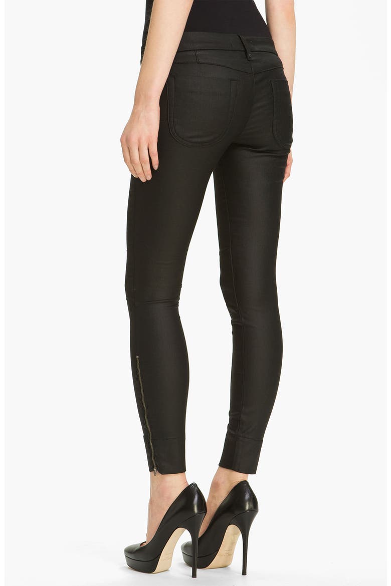 'Addison' Waxed Skinny Stretch Jeans, Alternate, color, NIGHTWATCH