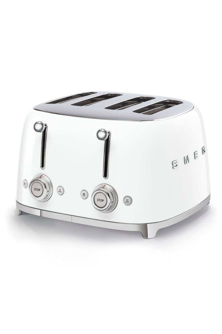 '50s Retro Style 4-Slice Toaster, Alternate, color, WHITE