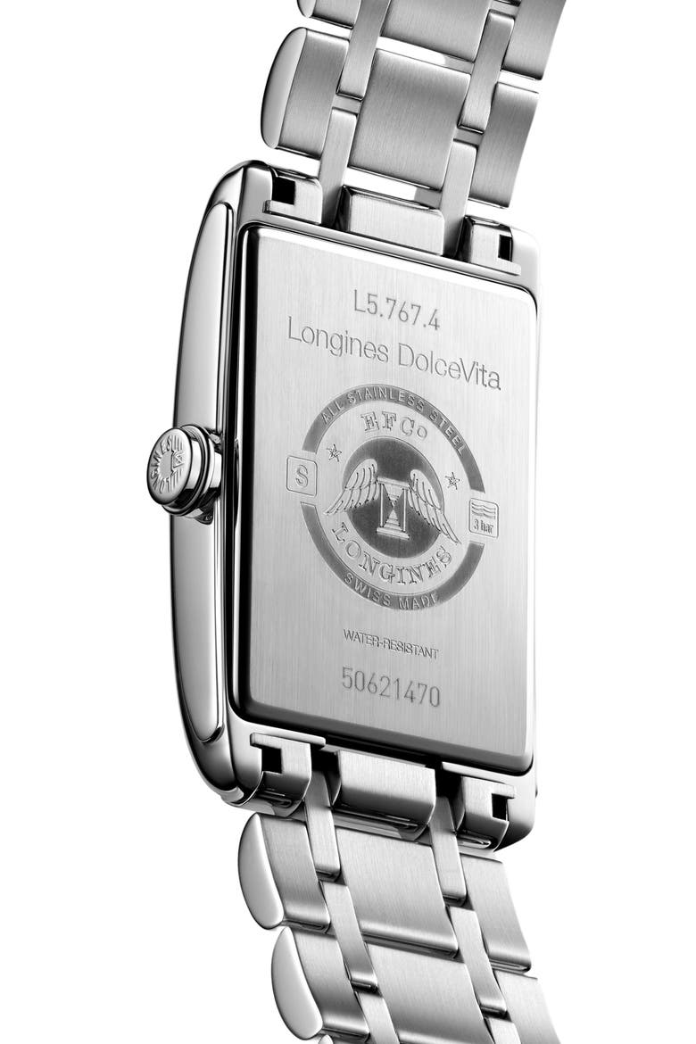 DolceVita Bracelet Watch, 23.3mm x 37mm, Alternate, color, SILVER