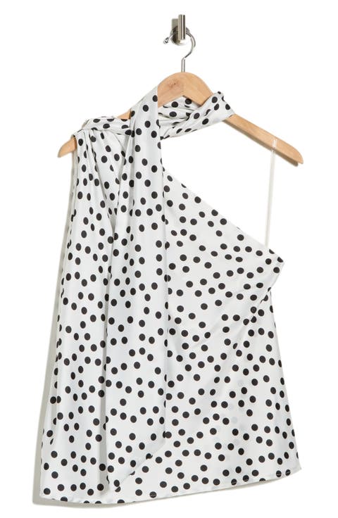Scarf Neck One-Shoulder Top (Plus)