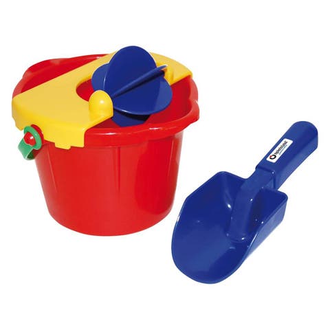 Bucket Mill 3 Piece Toy Set - Includes Bucket, Sand Scoop and Spinning Wheel (Made in Germany)