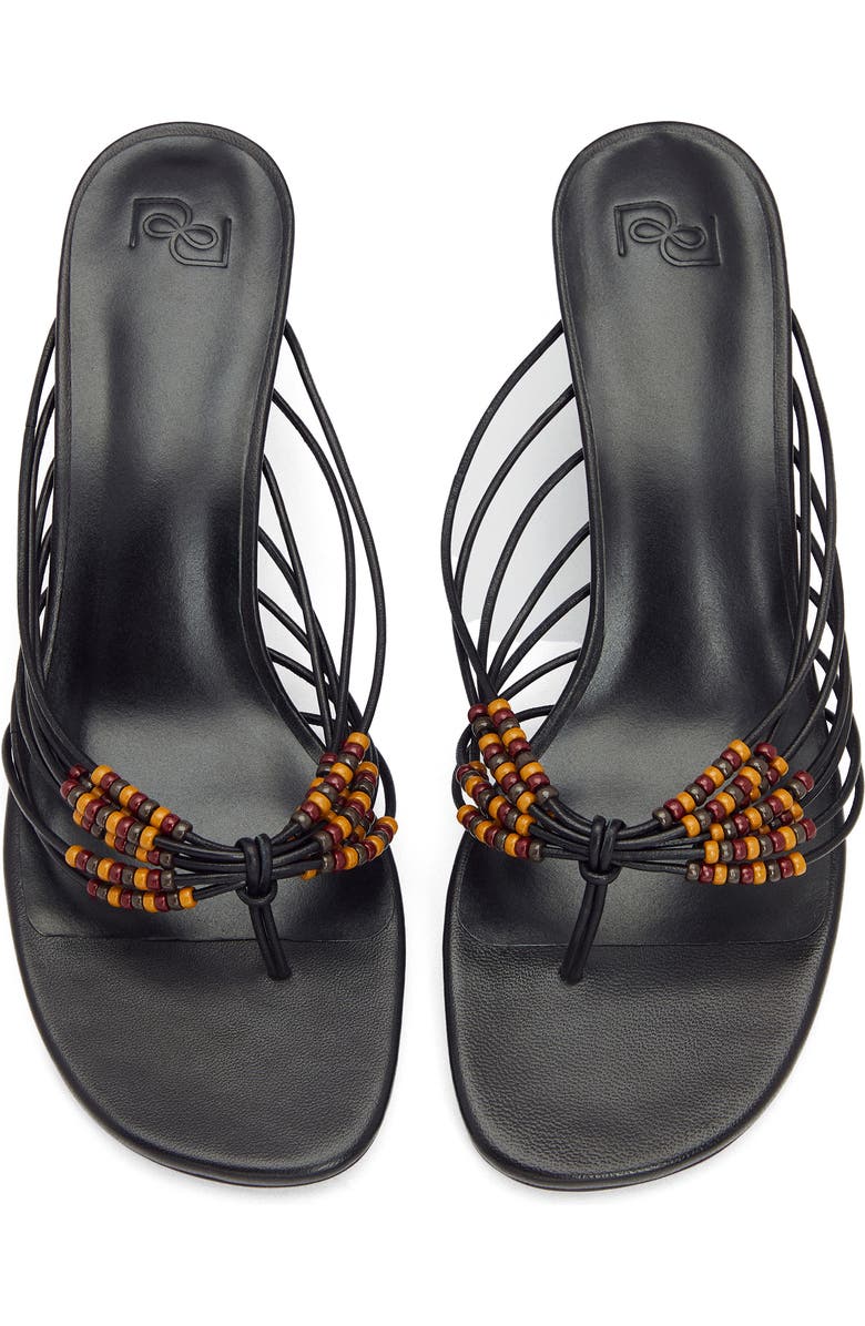 Reformation Jessica Thong Sandal, Alternate, color, Black Leather