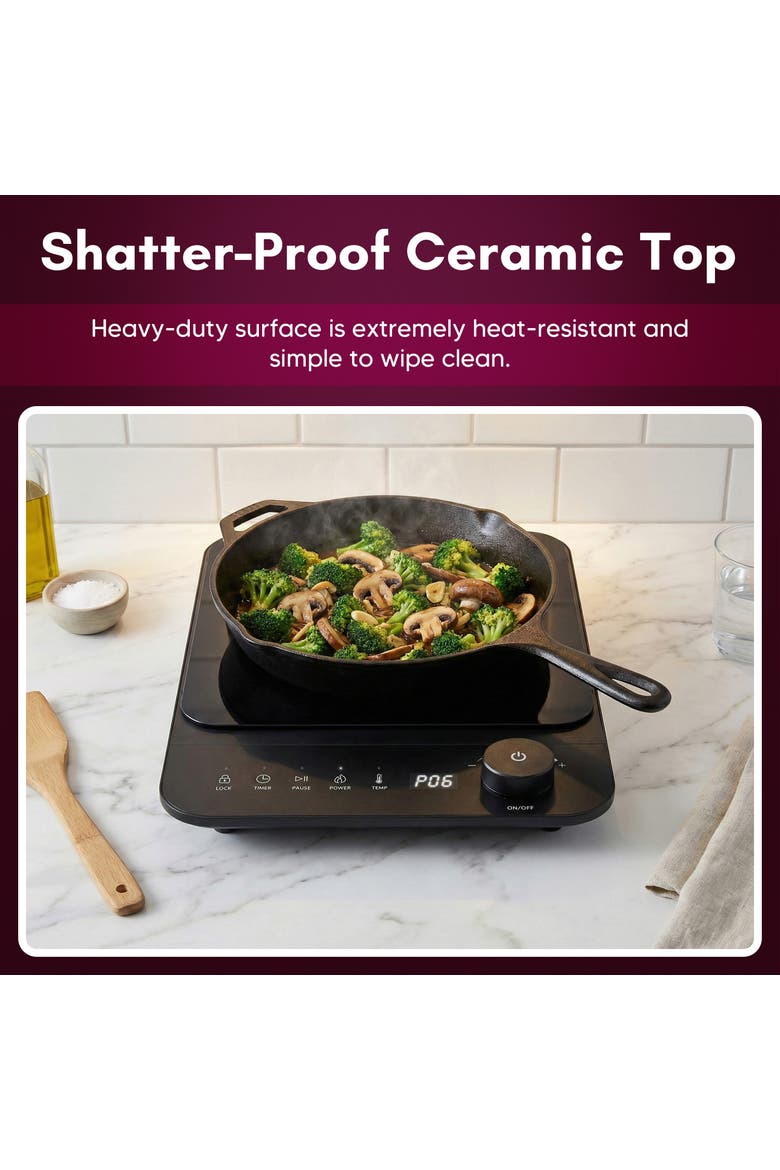 SlimStore Induction Cooktop, Alternate, color, Black