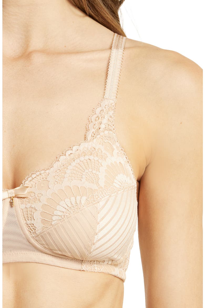 Karolina Wireless Pocketed Bra, Alternate, color, SAND