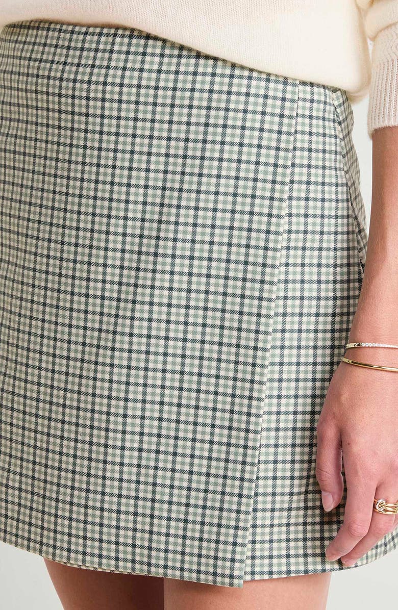 vineyard vines Meg Plaid Wool Blend Miniskirt, Alternate, color, Quinn Plaid Balsam