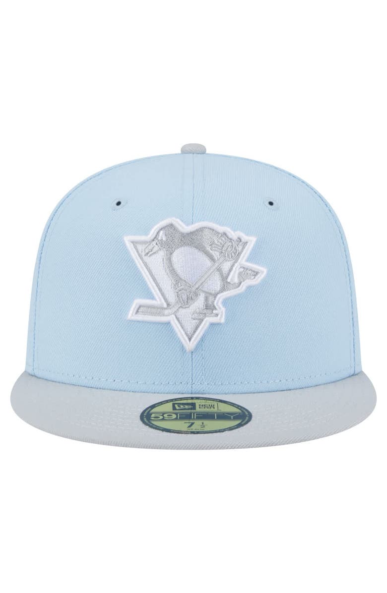 New Era Men's New Era Light Blue/Gray Pittsburgh Penguins Color Pack Two-Tone 59FIFTY Fitted Hat, Alternate, color, Light Blue