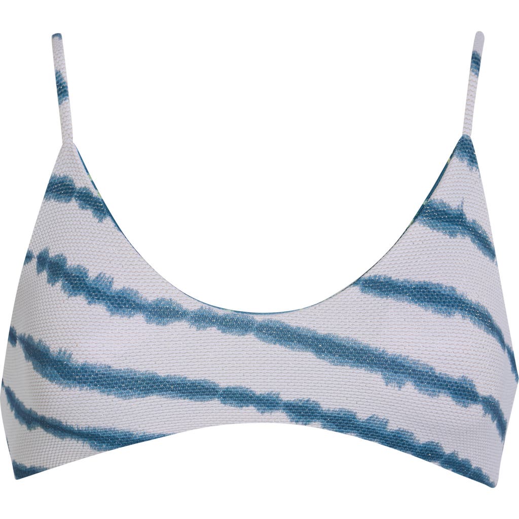 Maaji Liberties Reversible Bikini Top In Blue