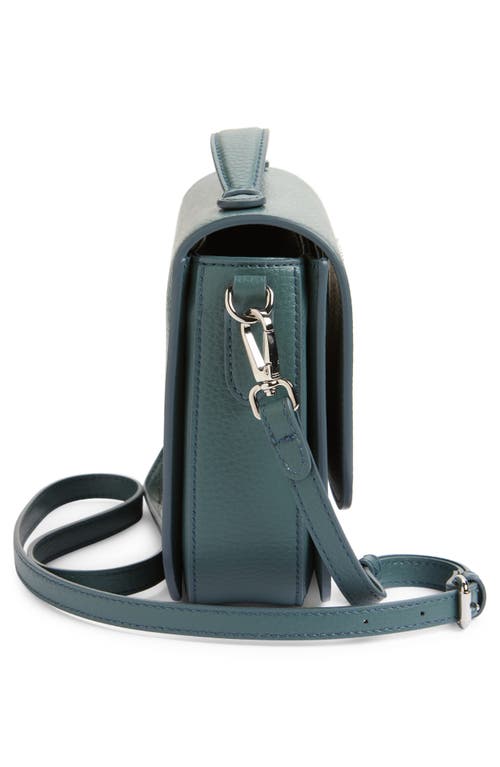 Stella Mccartney Studded Logo Faux Leather Crossbody Bag In Balsam Green