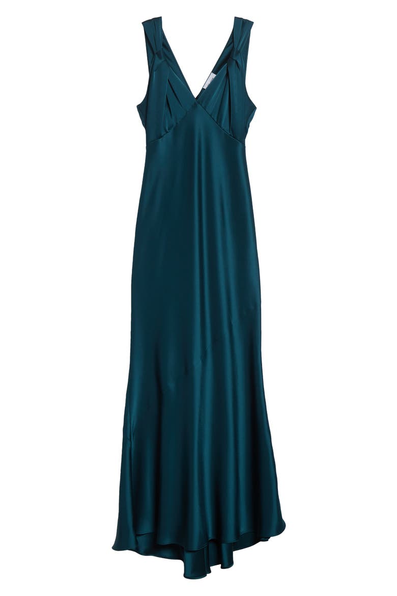 Liquid Satin Gown, Alternate, color, TOURMALINE